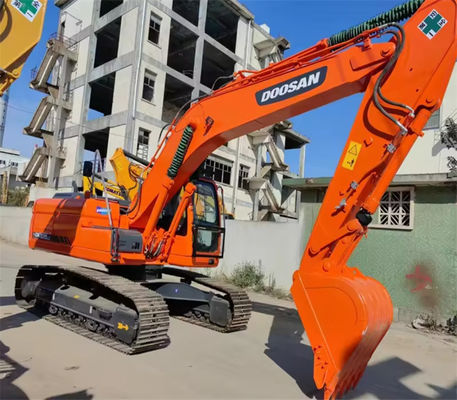 เครื่องขุดล้อสีส้ม DX225LC Doosan Backhoe เครื่องขุด