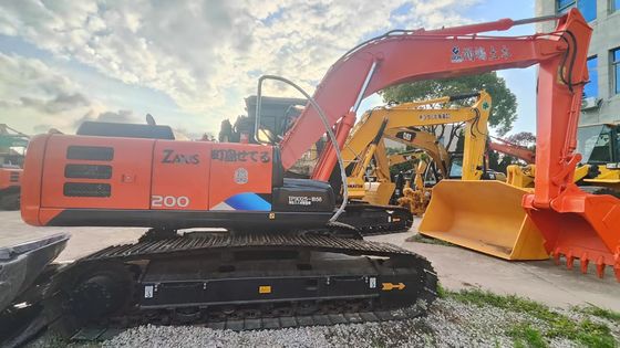 สีส้ม สภาพดี 19400KG มือสอง ฮิตาชิ Excavator Zx200 ด้วยพลังงาน 109.6kw