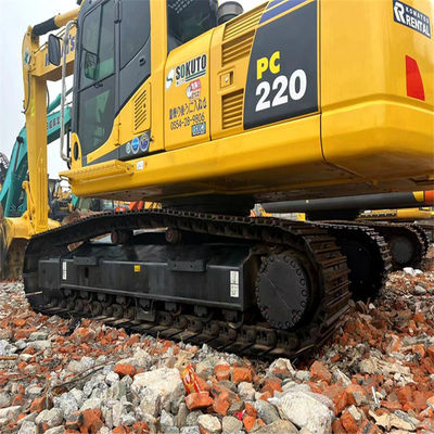 ญี่ปุ่น ใช้ Komatsu PC220 2-8 เครื่องขุดขนาดกลาง 22 ตัน มือสอง Komatsu Earth Moving Digger เครื่องสร้าง