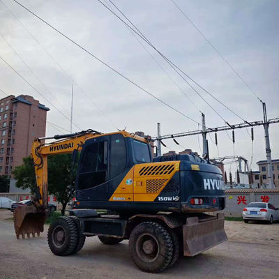Hyundai 150W-9 เครื่องขุดมือสอง 15tons เครื่องขุดล้อไฮดรอลิกขนาดใหญ่