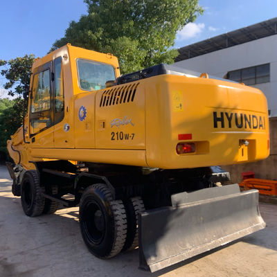 ขาย Hyundai ของเกาหลีใต้เดิมมือสอง 210W-7 ล้อ Excavator Digger คุณภาพสูง Hyundai
