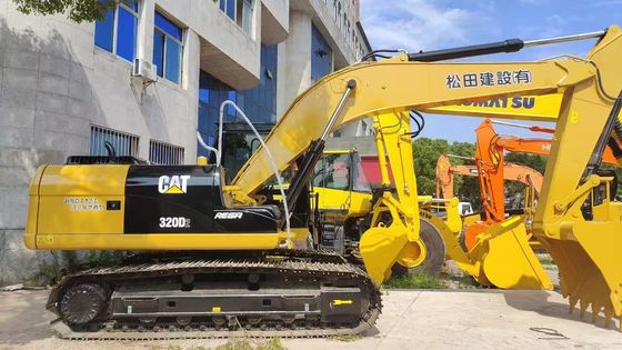ใช้ CAT 320D2 Caterpillar Excavator เครื่องขุดขนาดกลาง 20 ตัน สถานที่ทํางานพร้อม
