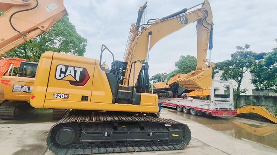 ใช้ CAT 320GC Caterpillar Excavator เครื่องขุดขนาดกลาง 20 ตัน สถานที่ทํางานพร้อม