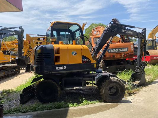 ราคาถูก แบรนด์ เครื่องขุดล้อ Hyundai 60 Digger 6 ตัน เครื่องขุดมือสอง