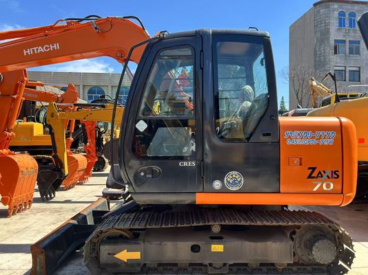 รถขุดขนาดเล็ก HITACHI ZX70 ของญี่ปุ่น ใช้แล้ว ขนาด 7 ตัน Zaxis 70 พร้อมเครื่องยนต์ Isuzu แบบตีนตะขาบ