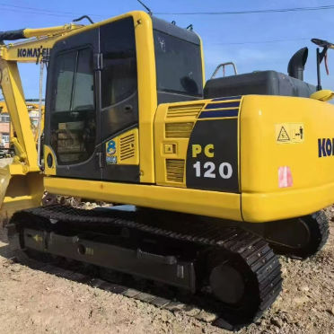 รถขุด Komatsu PC120 ขนาด 12 ตัน มินิ แบคโฮ ไฮดรอลิก ตีนตะขาบ ใช้แล้ว งานก่อสร้าง ฟาร์ม